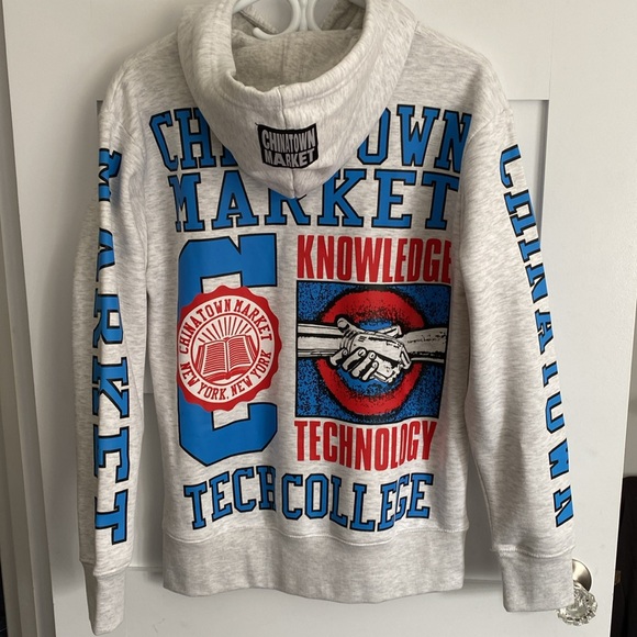 New w Tags! Chinatown Market Tech College Hoodie Small - Picture 4 of 4